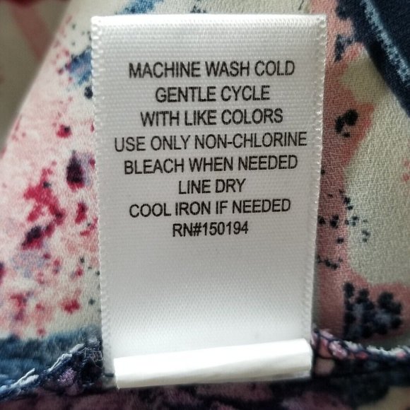 Living Doll Romper Women's M Blue & White Printed Floral Pockets Bell Sleeve Bow - Picture 11 of 12